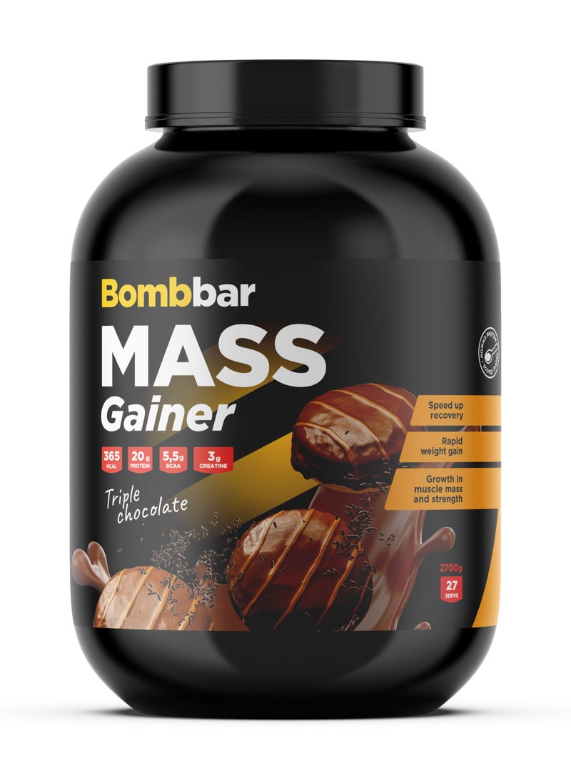 Mass Gainer Protein Powder with Triple Chocolate Flavour 2700g