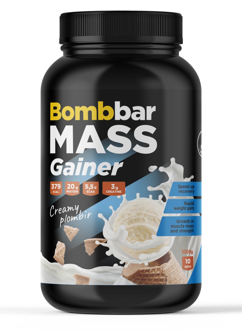 Mass Gainer Protein Powder with Creamy Plombir Flavour 1000g