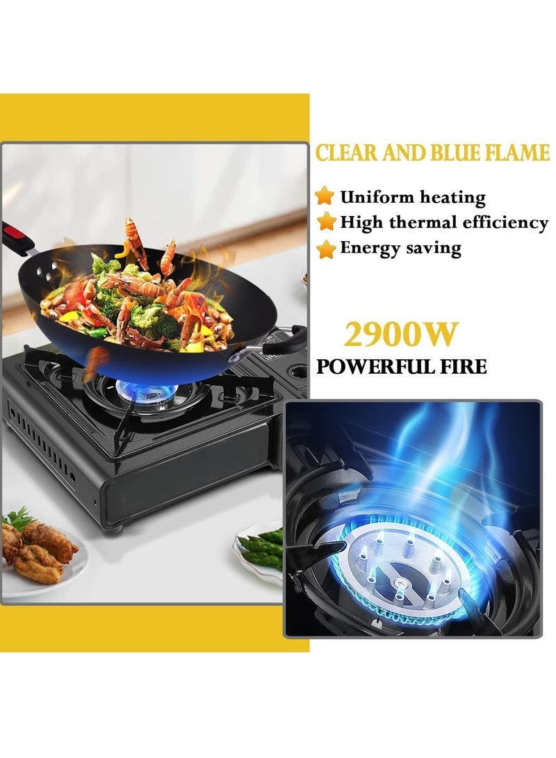 Portable Gas Camping Stove Cooker Single Burner Cooking Hob In Carry Case