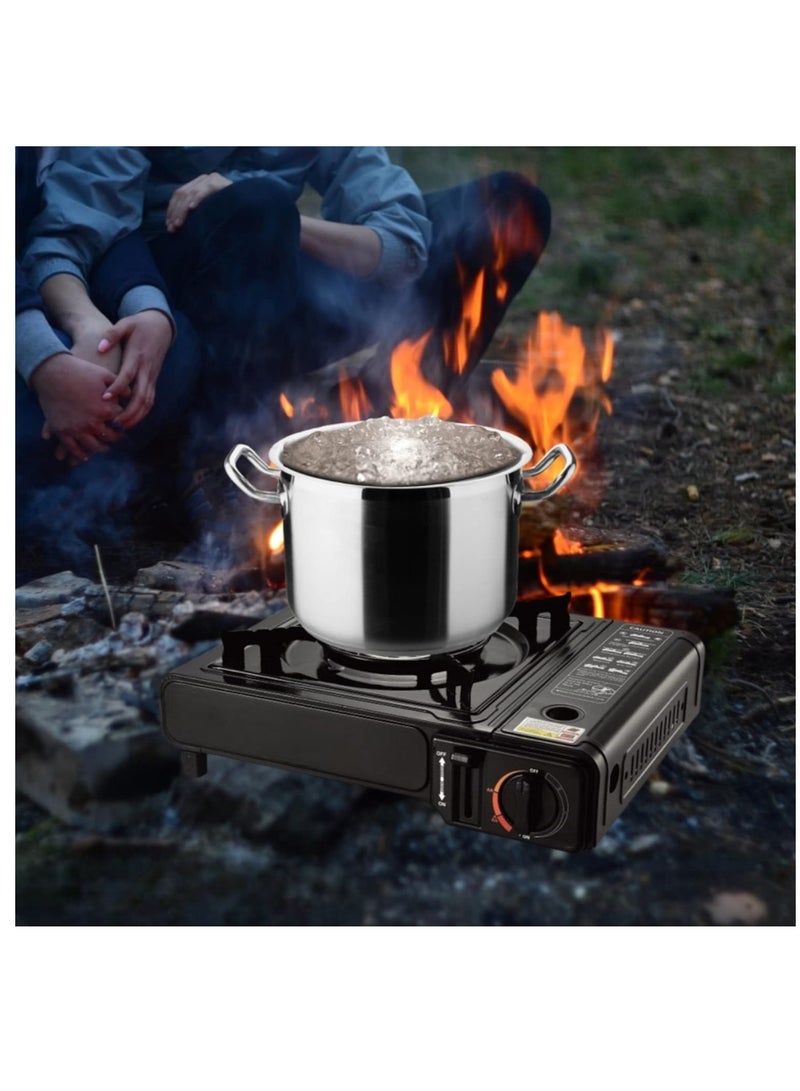 Portable Gas Camping Stove Cooker Single Burner Cooking Hob In Carry Case