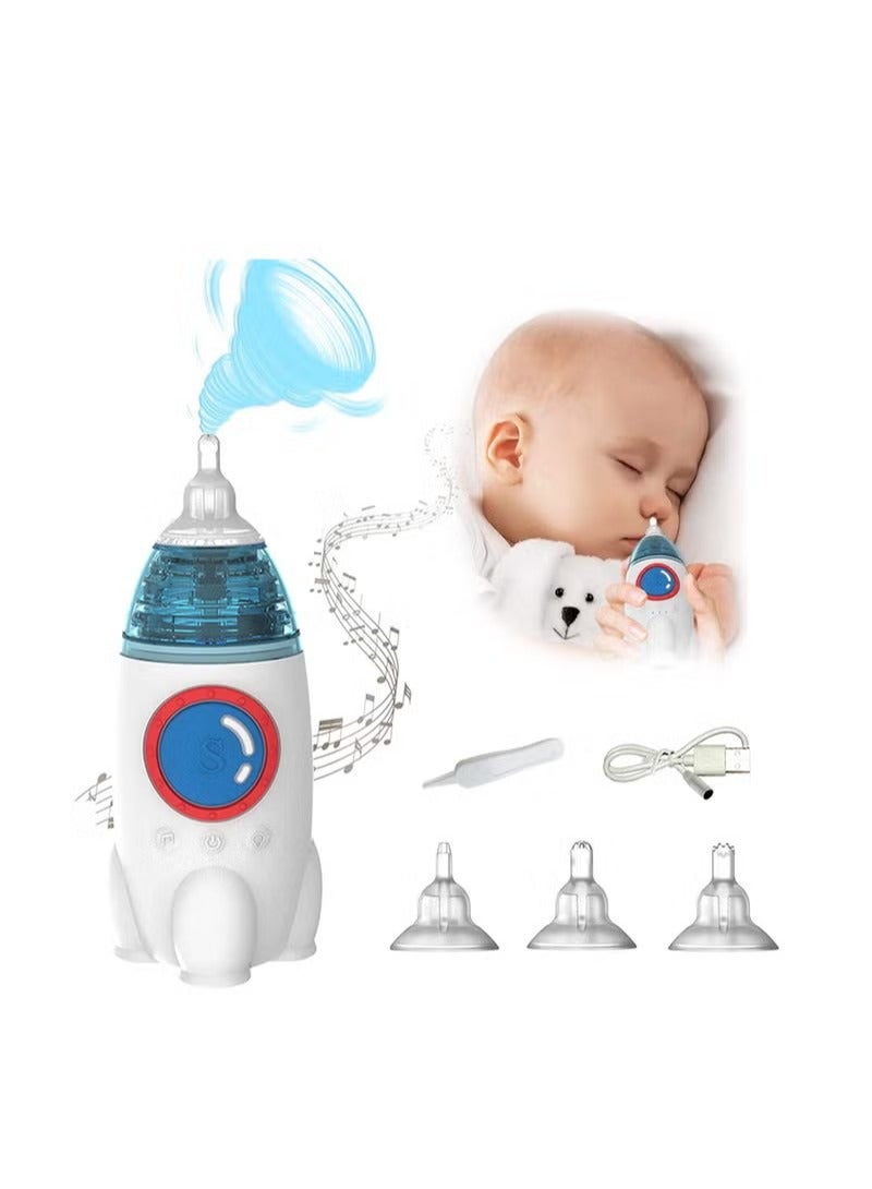 Waterproof Baby Nasal Aspirator Prevent Backflow Soft Silicone USB Rechargeable Baby Electric Baby Nose Sucker 3 Suction for Home Use