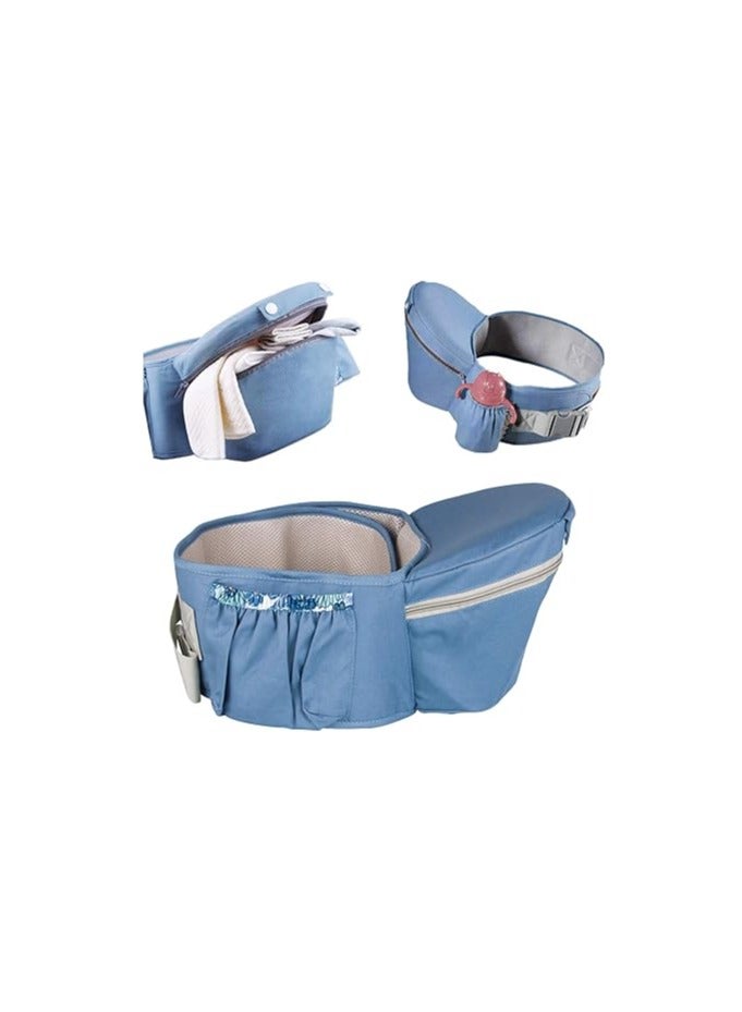 Baby Carrier Back Seat with Three Pockets Adjustable Belt Waist Seat Outdoor Stool for Baby