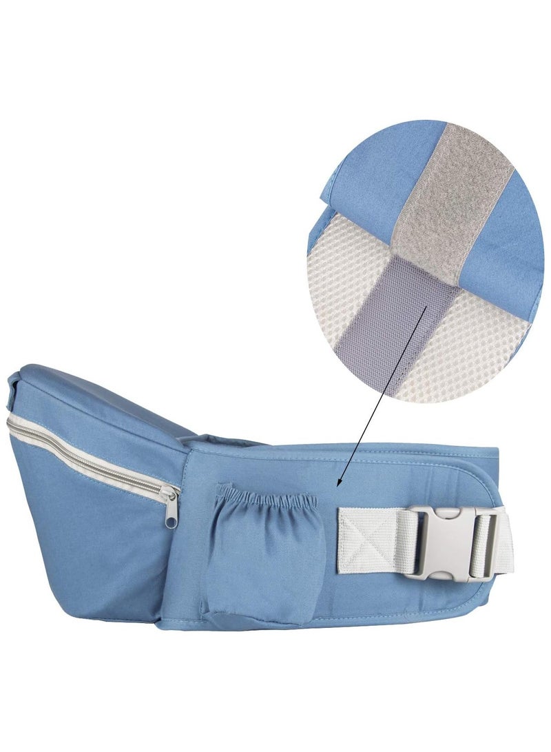 Baby Carrier Back Seat with Three Pockets Adjustable Belt Waist Seat Outdoor Stool for Baby