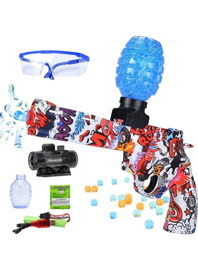 ALQALAA Electrical Gel Blaster Pistol Toy Gun, Splatter Ball Blaster Rechargeable Shooting Game Toy for Boys, Toys for Outdoor Activities