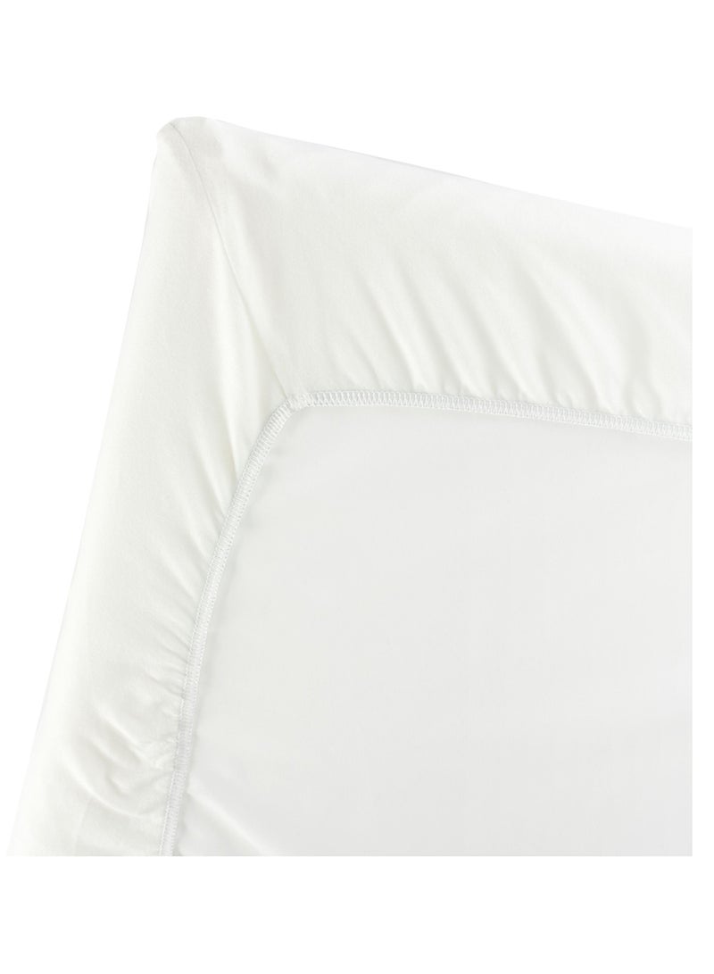 Organic Travel Cot Fitted Sheet For Baby Light White