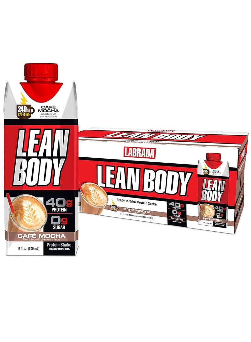 Lean Body Protein Shake Cafe Mocha 500ml Pack Of 12