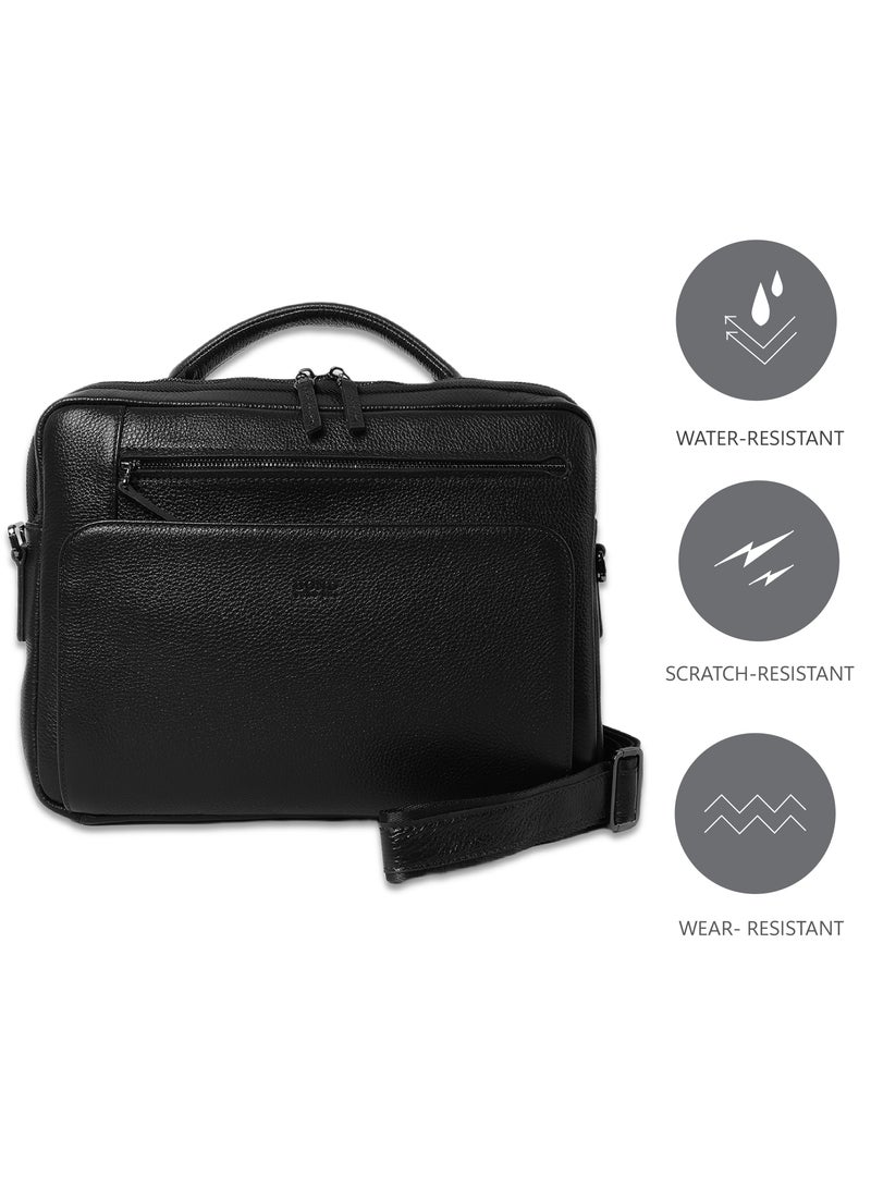 The Bond Leather Laptop Bag Black - 1095 / 1440