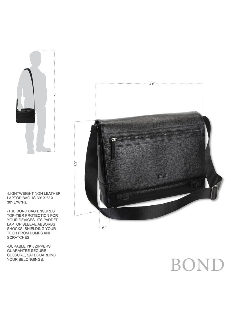 Bond Non Leather Laptop Bag Black - 1108