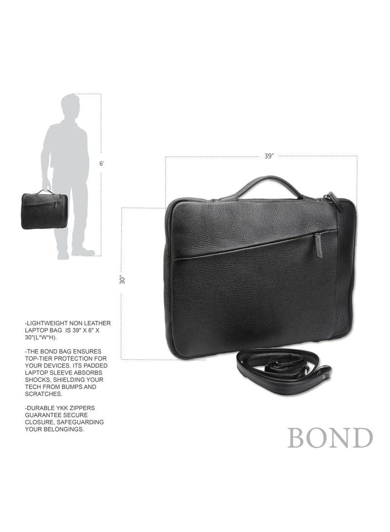 Bond Non Leather Laptop Bag Black - 1419