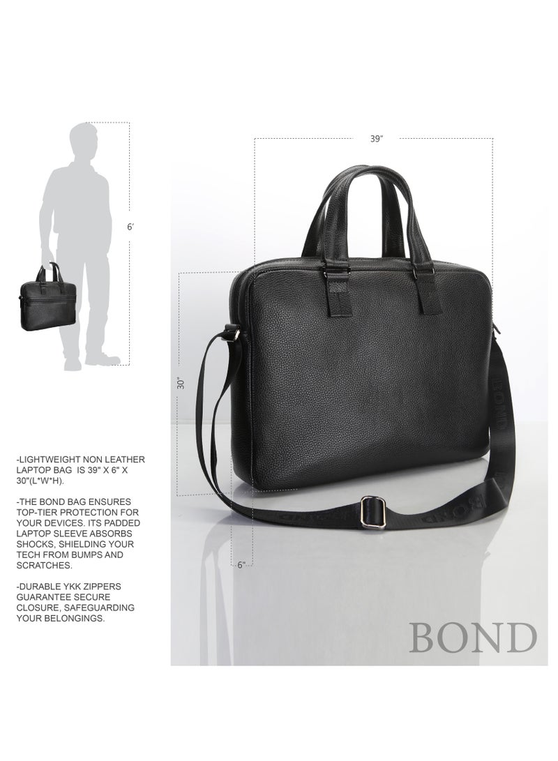 Bond Non Leather Laptop Bag Black - 1039 / 1115