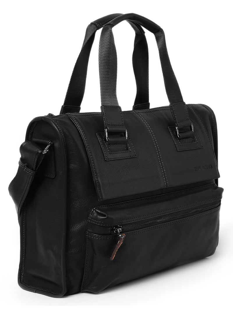 The Bond Leather Laptop Bag Black - 1173 / 1131