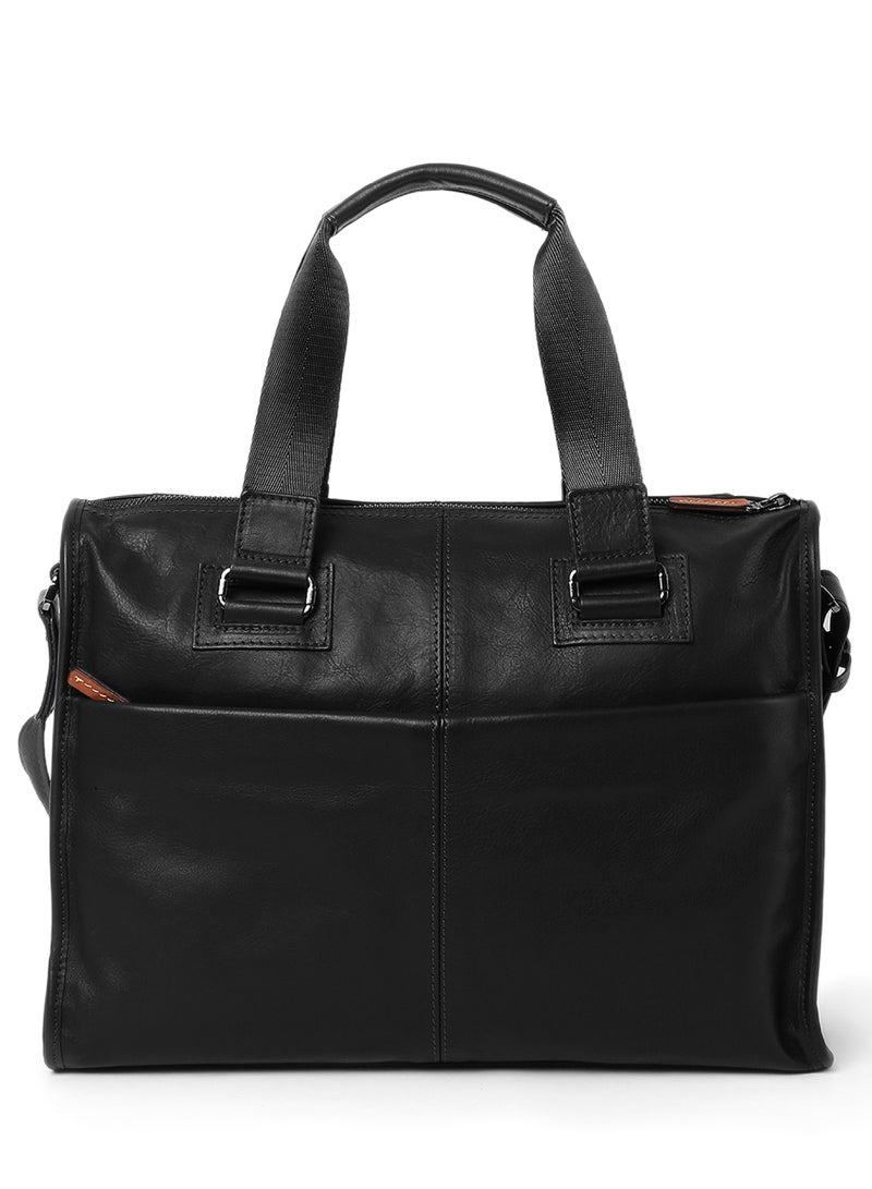 The Bond Leather Laptop Bag Black - 1173 / 1131