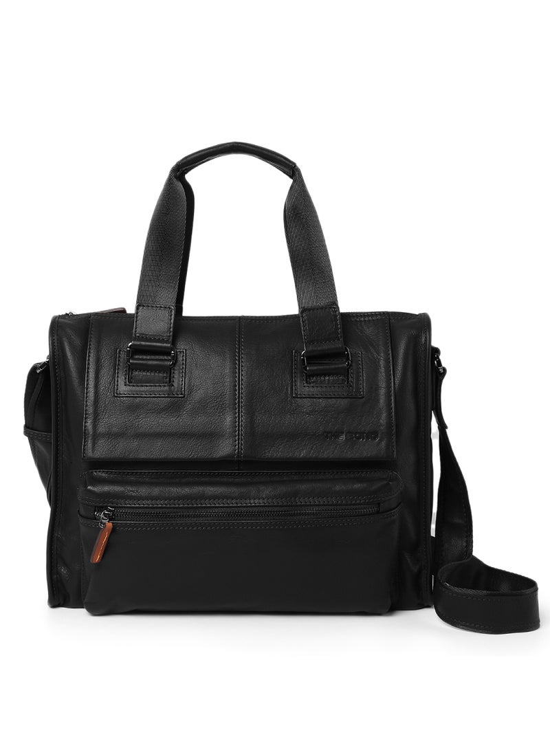 The Bond Leather Laptop Bag Black - 1173 / 1131