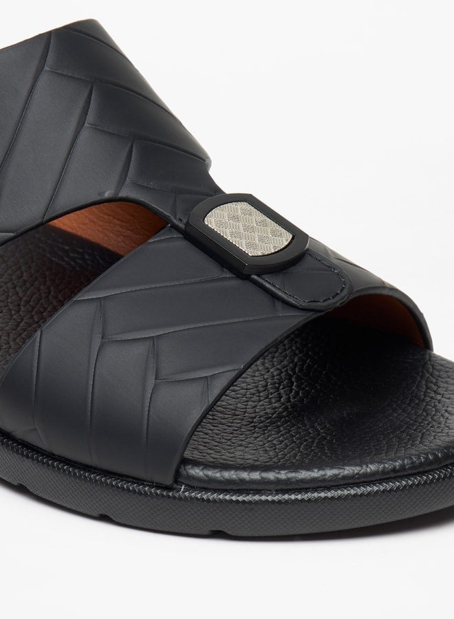 Men's Textured Slip-On Arabic Sandals