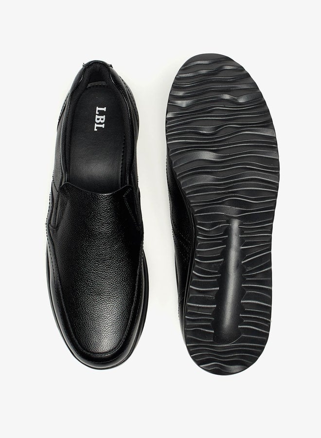 Men Textured Slip-On Loafers