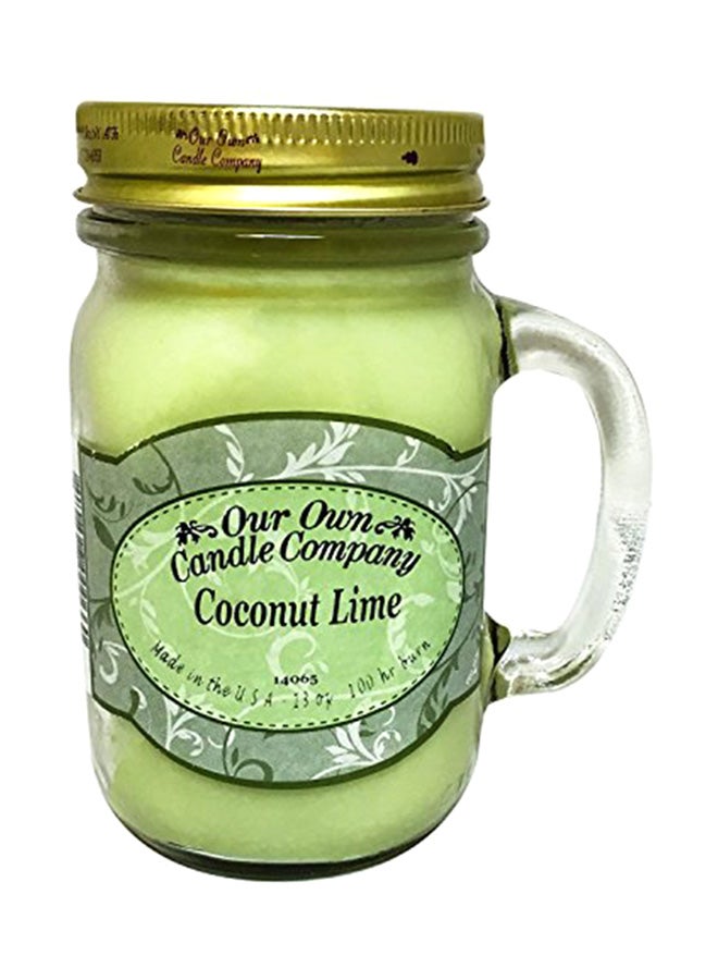 Our Own Candle Company Coconut Lime Scented 13 Ounce Mason Jar Candle