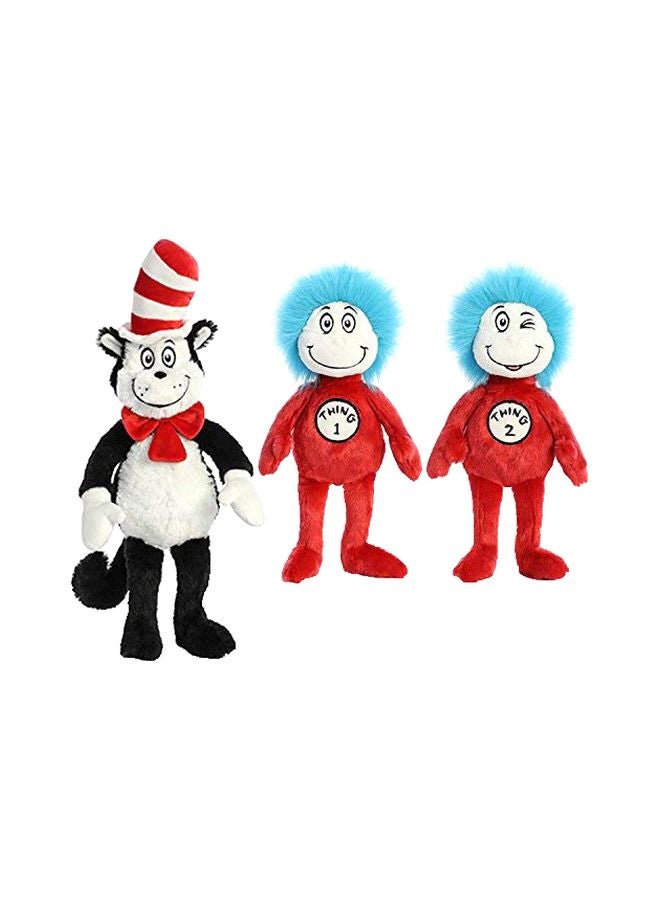 3-Piece Cat In The Hat Plush Toy Set
