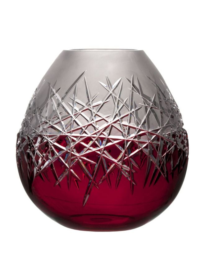 Hoarfrost Crystal Vase Red/Silver