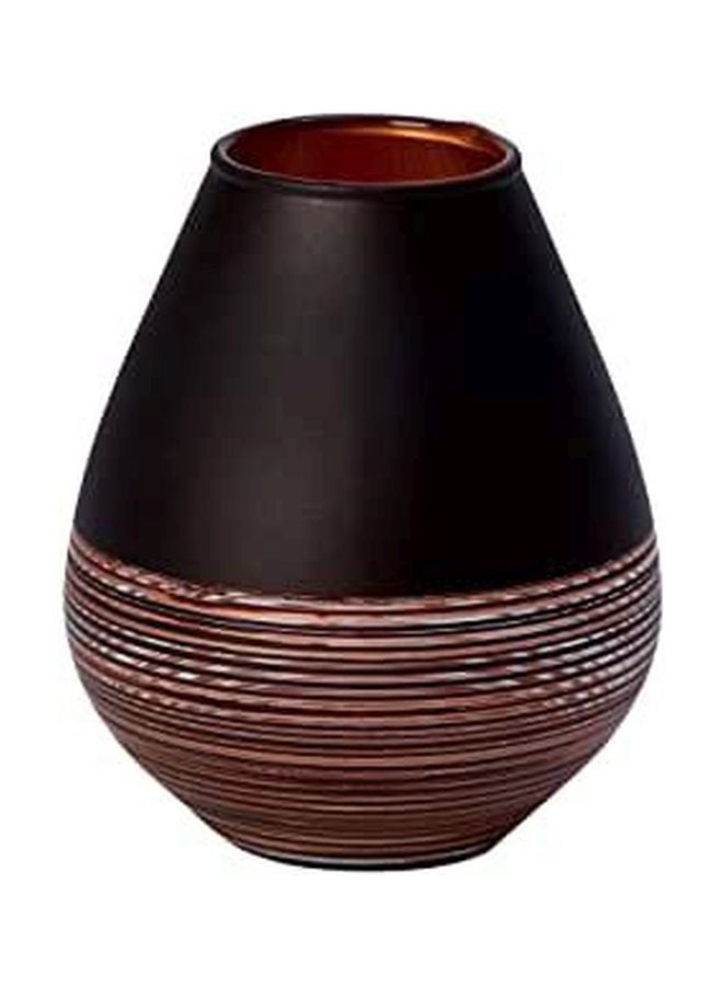 Swirl Small Soliflor Vase Black/Brown 122x104mm