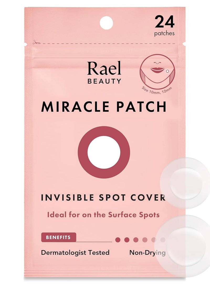 Rael Pimple Patches, Miracle Invisible Spot Cover - Hydrocolloid Acne Pimple Patches for Face, Blemishes and Zits Absorbing Patch, Breakouts Treatment Skin Care, Facial Stickers, 2 Sizes (24 Count)