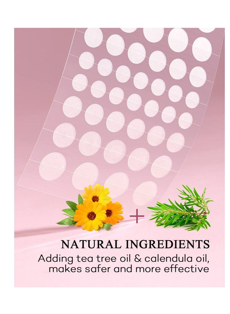 Pimple Patches Acne Patches for Face, 4 Sizes 176 Patches Hydrocolloid Acne Cover Patch, Clear Easy To Peel Acne Absorbing Zit Patch with Tea Tree & Calendula Oil