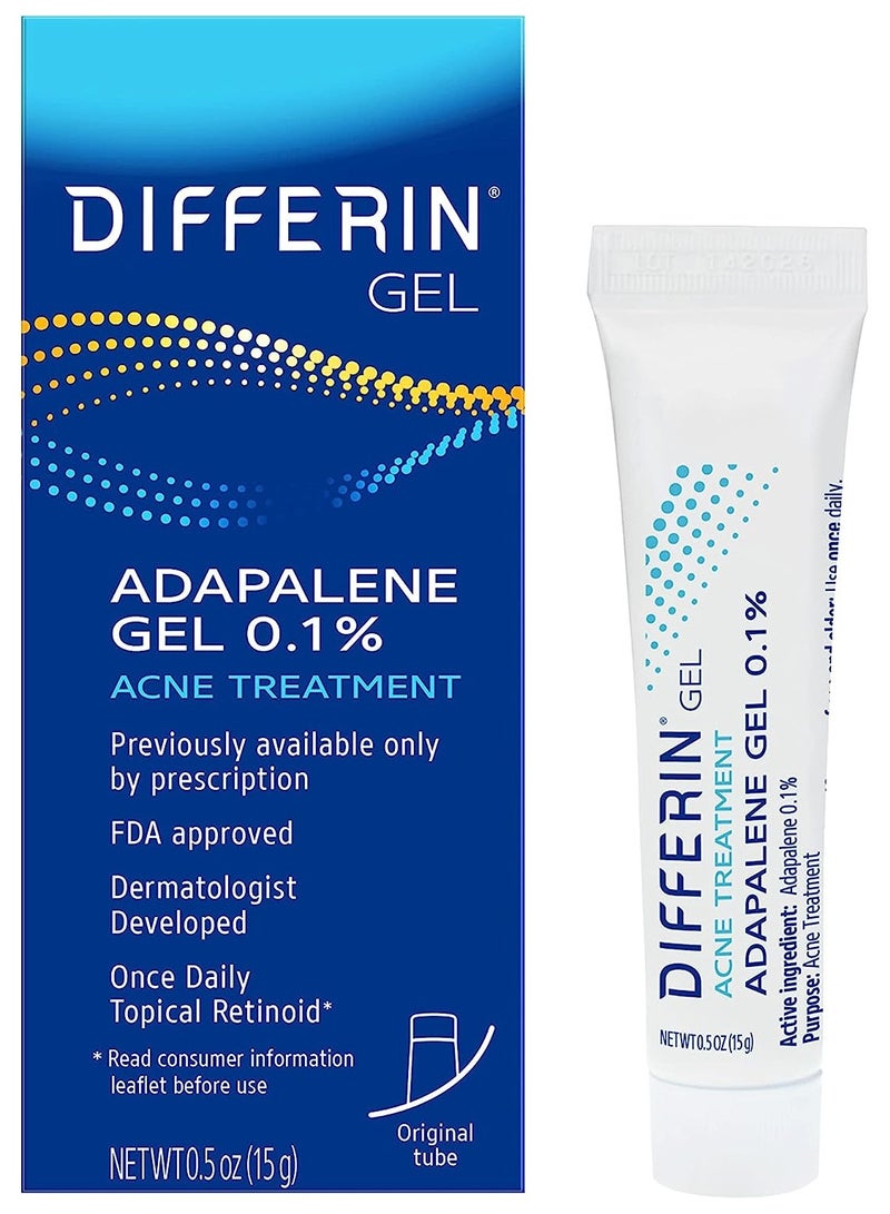 Acne Treatment Differin Gel Acne Spot Treatment for Face with Adapalene 15g 30 Day Supply 0.5 Ounce