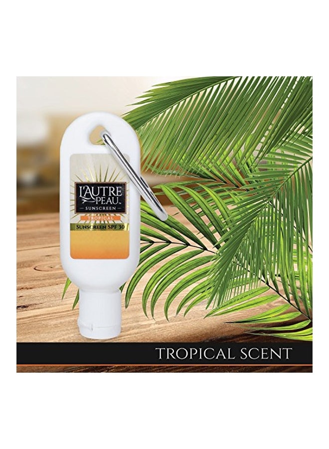 3-Piece Tropical Sunscreen Lotion With Carabiner Clip