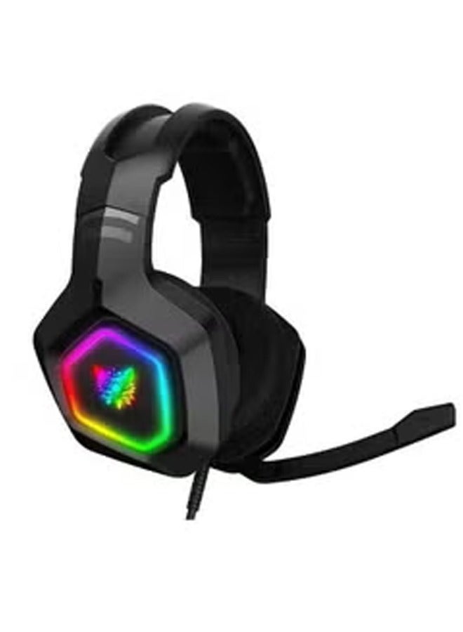 K10 Gaming Headset with Surround Sound Pro Noise Canceling Gaming Headphones with Mic & RGB LED Light