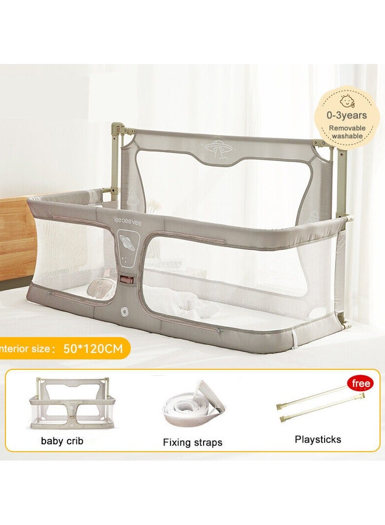 Baby Bed Guardrail Crib 3-In-1
