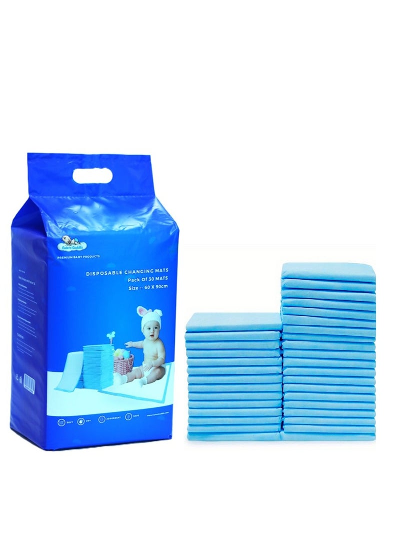 Disposable Changing pads (Pack Of 90) for Baby 60 cm X 90 cm Soft Ultra Absorbent Waterproof Diaper Mess-Free Changing Mat Liners Baby Changing Mat Cover Bed Pads