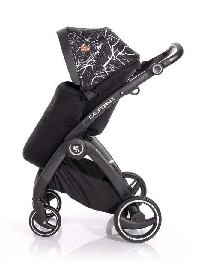 Baby Stroller California, Black, Marble