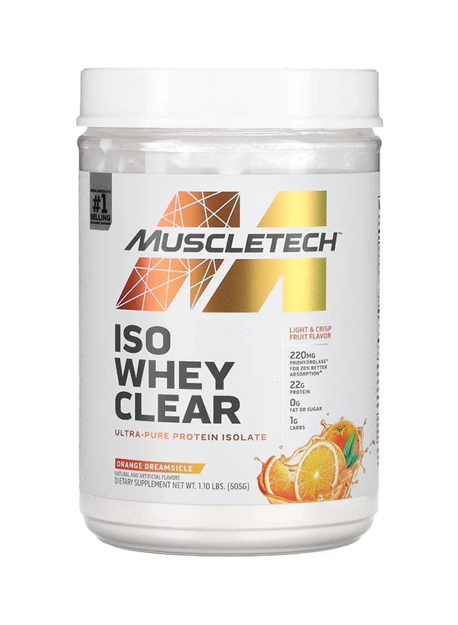 MuscleTech Iso Whey Clear Orange Dreamsicle 1.1lbs US (RB)