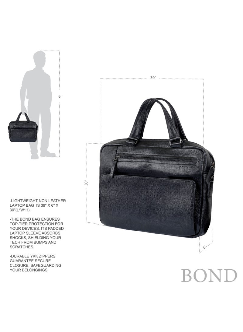 Bond Non Leather Laptop Bag Black - 1424