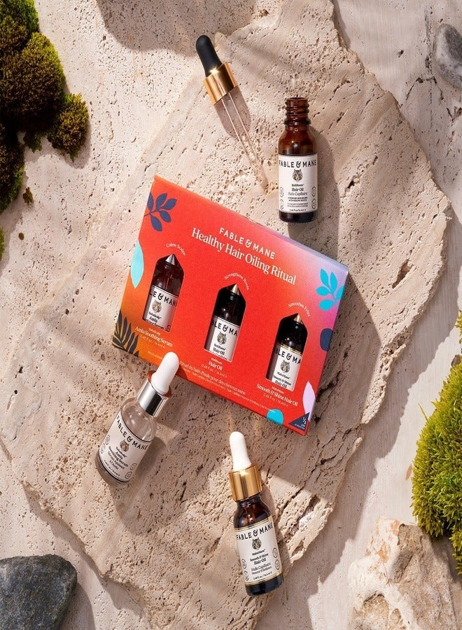 Fable and Mane Healthy Hair Oiling Ritual Set