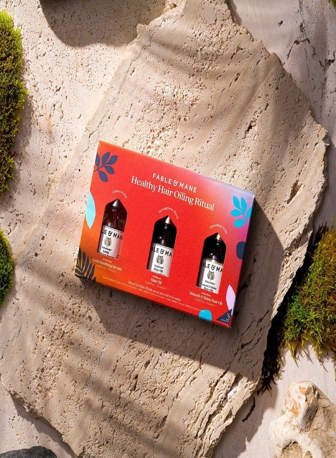 Fable and Mane Healthy Hair Oiling Ritual Set