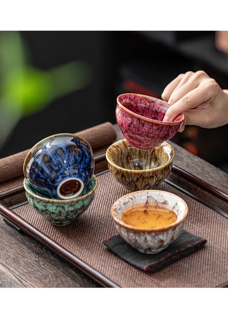 Set Of 5 Double Walled Espresso Coffee Cup Turkish coffee cup Tea cup Multicolour 120ml