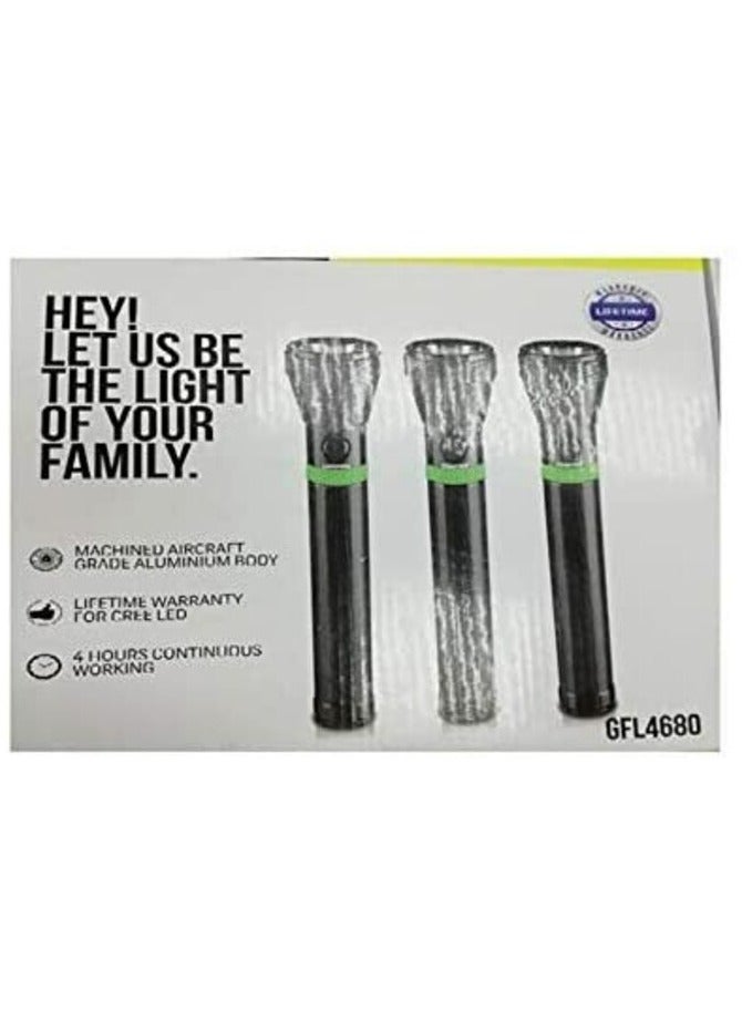 Geepas Combo Pack 3 In 1 Rechargeable Led Flashlight - Gfl4680