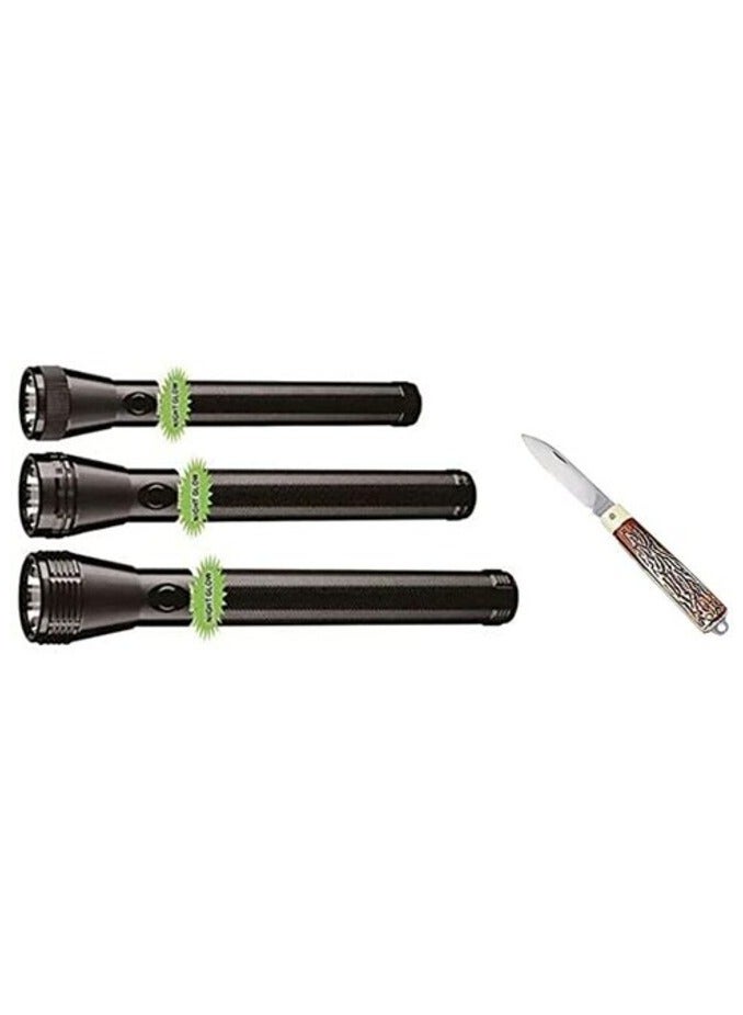 Geepas Combo Pack 3 In 1 Rechargeable Led Flashlight - Gfl4680