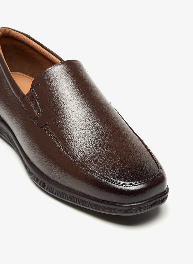 Men Solid Slip-On Loafers