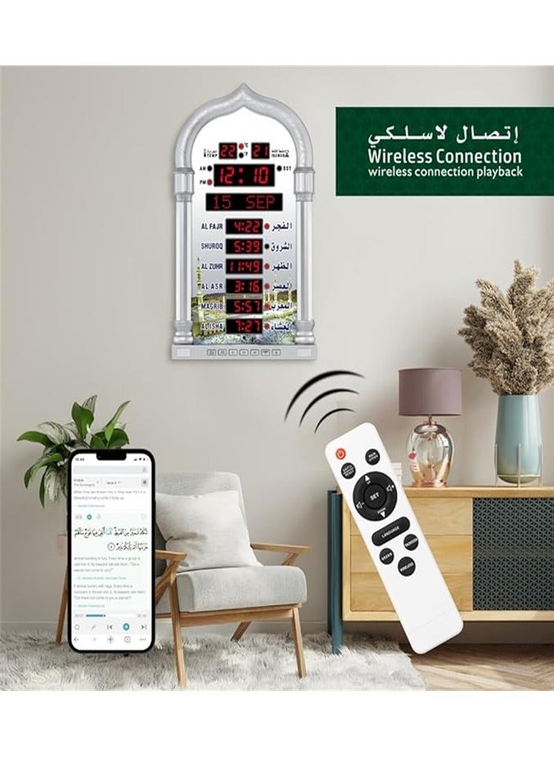 Digital LED Islamic Mosque Azan Prayer Clock for Home, Office, Hall and Mosque