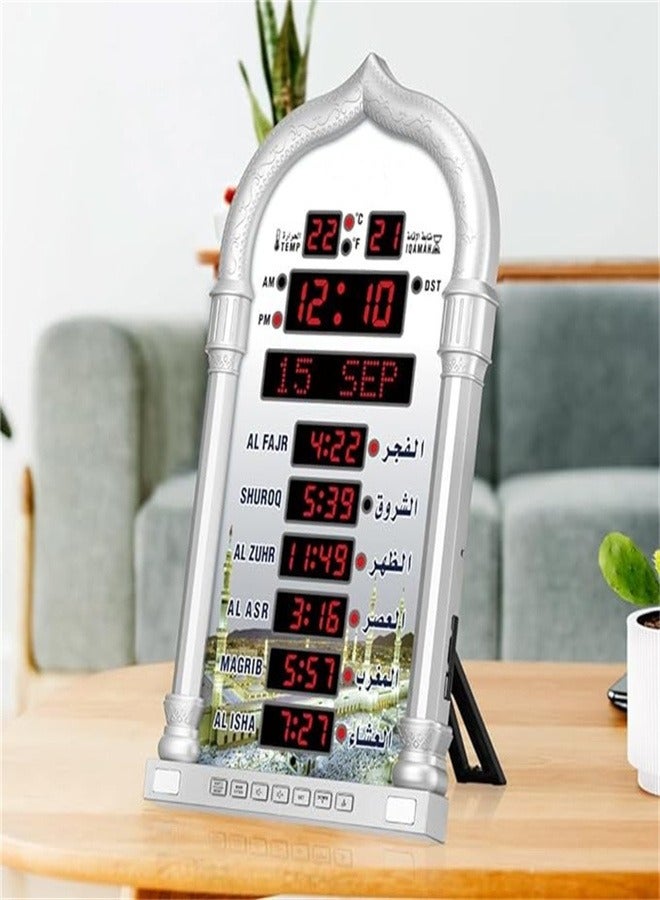 Digital LED Islamic Mosque Azan Prayer Clock for Home, Office, Hall and Mosque