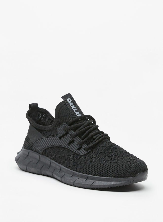 Men Textured Sports Shoes with Lace Detail