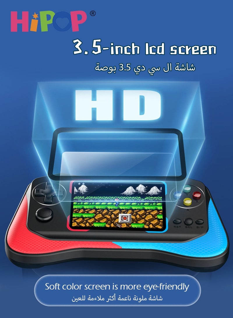 500 In 1 Handheld Game Console with one Gamepads,3.5-Inch HD Screen Retro Games,Handheld Game Console for Kids
