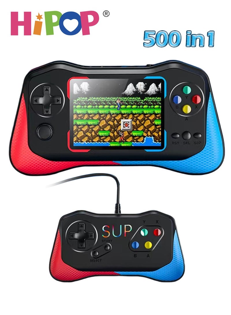 500 In 1 Handheld Game Console with one Gamepads,3.5-Inch HD Screen Retro Games,Handheld Game Console for Kids