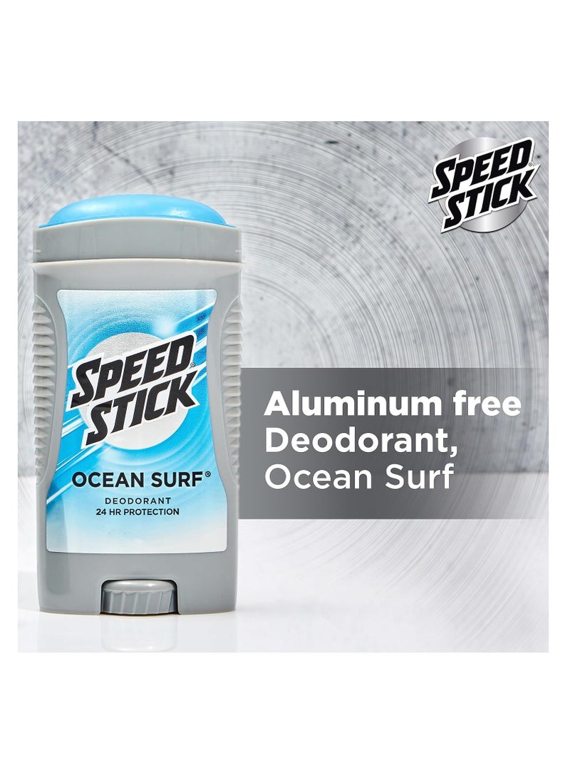 Speed Stick Men's Deodorant, Ocean Surf, 3 Ounce, 4 Pack, Packaging may Vary