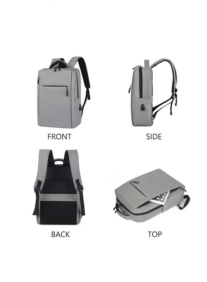 Waterproof Oxford Cloth Computer Backpack Usb Charging Port Large Capacity Multi Pocket Backpack Lightweight Travel Computer Bag