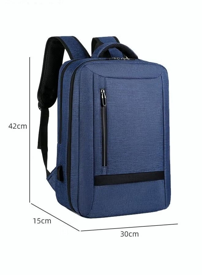 Multifunction Breathable Backpack with USB Port Casual Minimalist Waterproof Nylon Light School Bag for Men 15.6