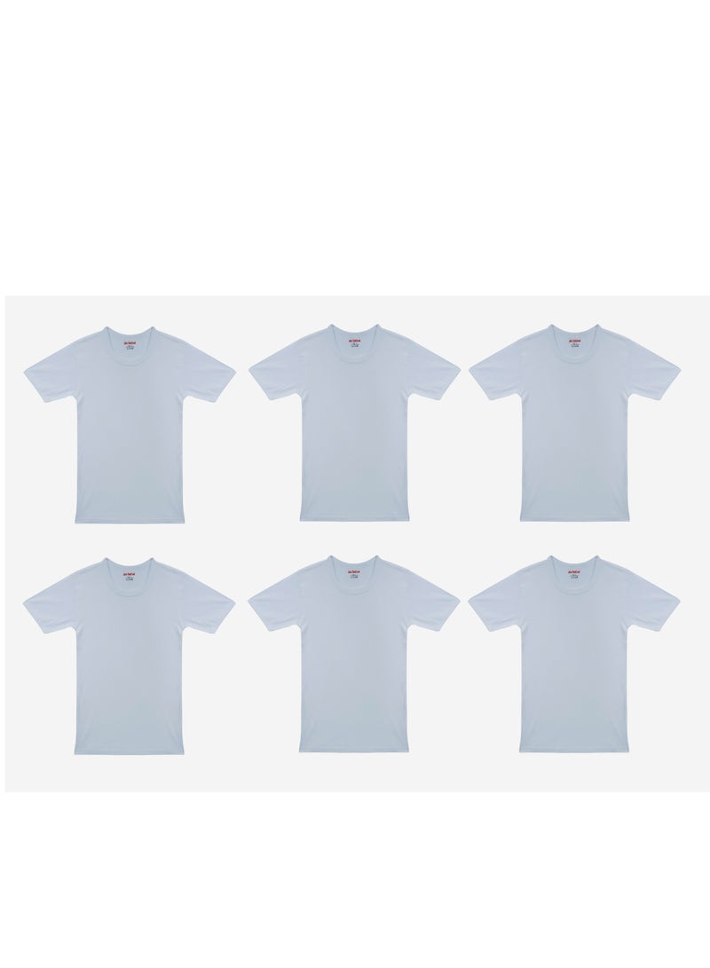 John Gladstone Mens Inner T-Shirt RN White pack of 6