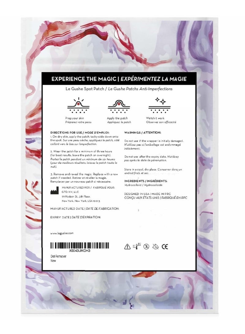LE GUSHE Pimple Patches for Face (132 dots) - Hydrocolloid Acne Patch for Zits and Blemishes - Invisible Blemish Patches for Face - Spot Cover Stickers