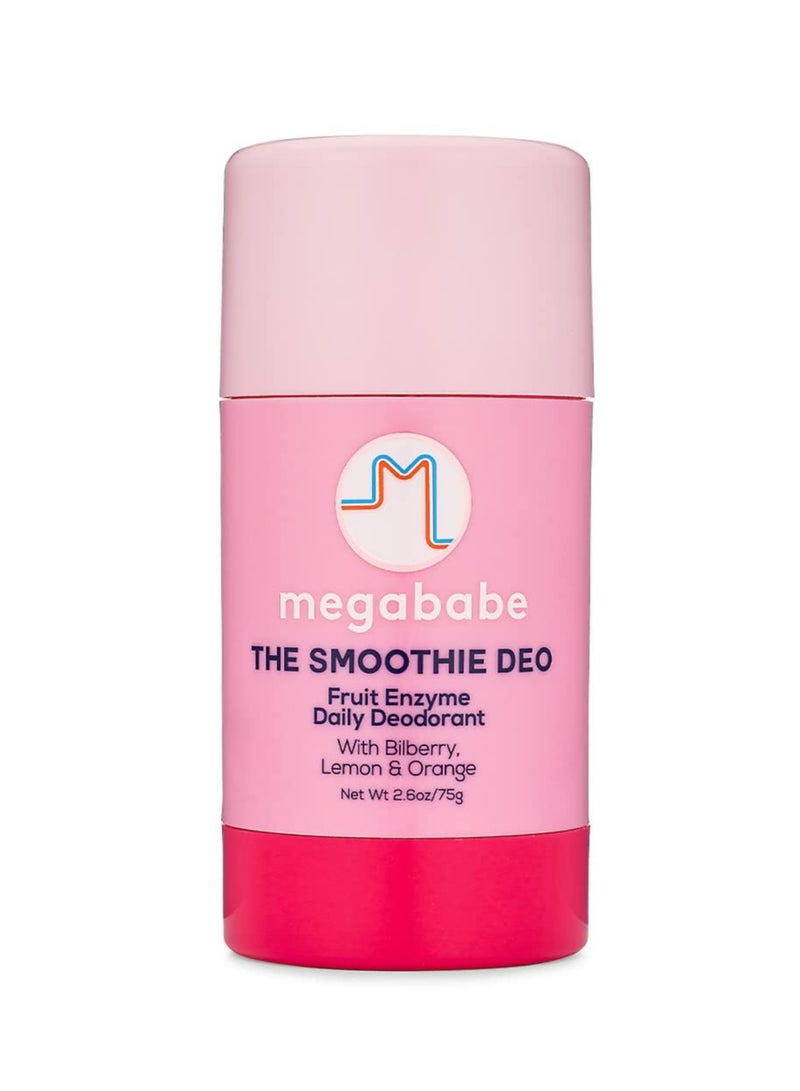 Megababe Daily Deodorant - The Smoothie Deo with Fruit Enzymes | Aluminum-Free, All Natural | 2.6 oz